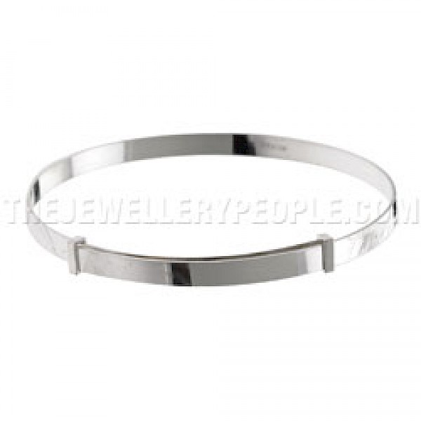 Leaf Swirl Silver Bangle - Adults - BY076