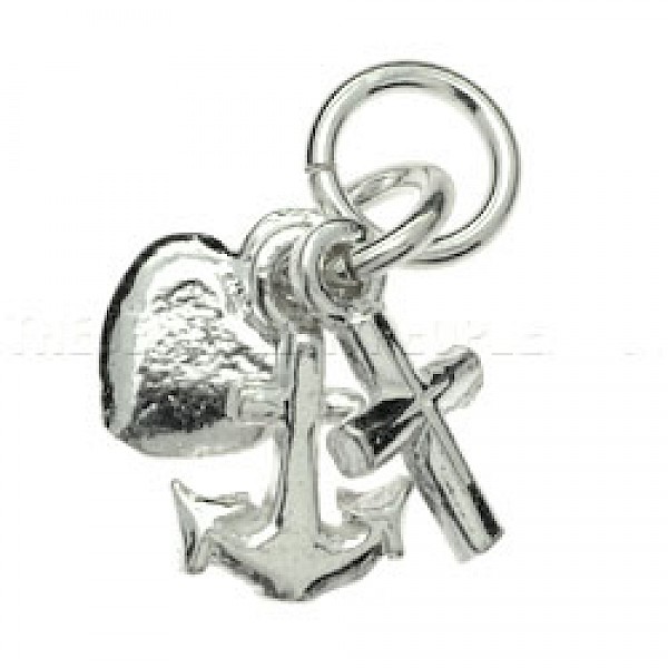 Faith Hope & Charity Silver Charm - 2599