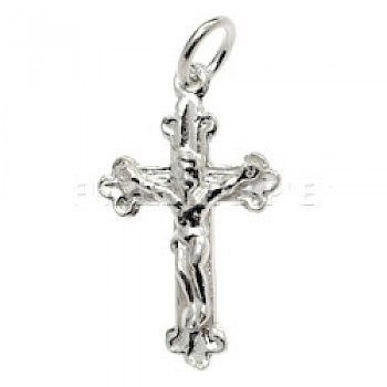 Fancy Silver Crucifix Charm - Medium - 2540