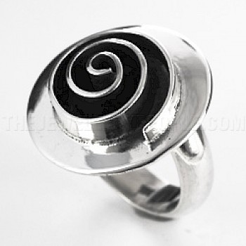 Fancy Swirl Silver Ring