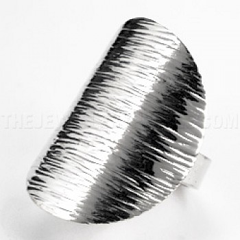 Fancy Textured Silver Ring