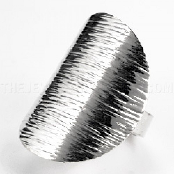 Fancy Textured Silver Ring - RG135