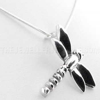 Flying Dragonfly Silver Pendant - PT156