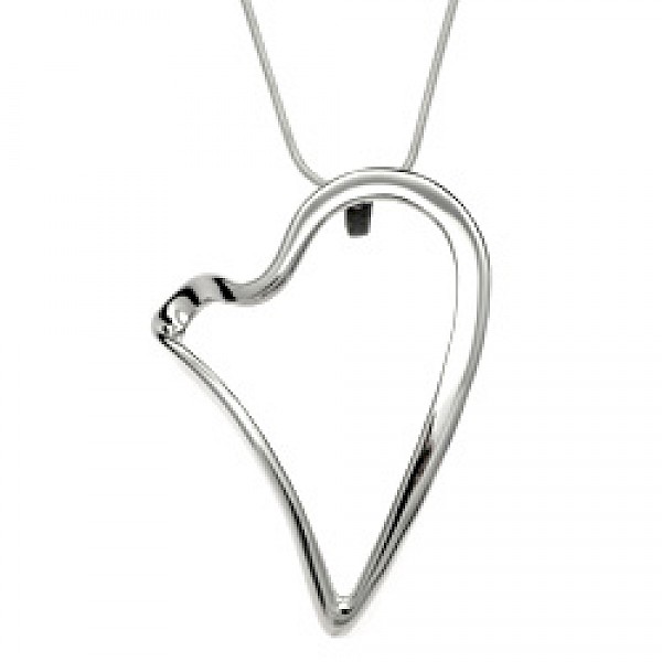 Freehand Heart Silver Pendant - PT018