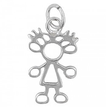 Girl Silver Charm