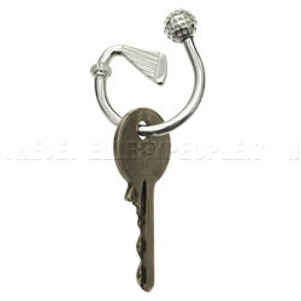 Golf Club Silver Key Ring - Iron