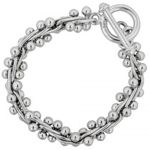 Grapes Silver Bracelet - 5mm Balls AS SEEN ON TV.