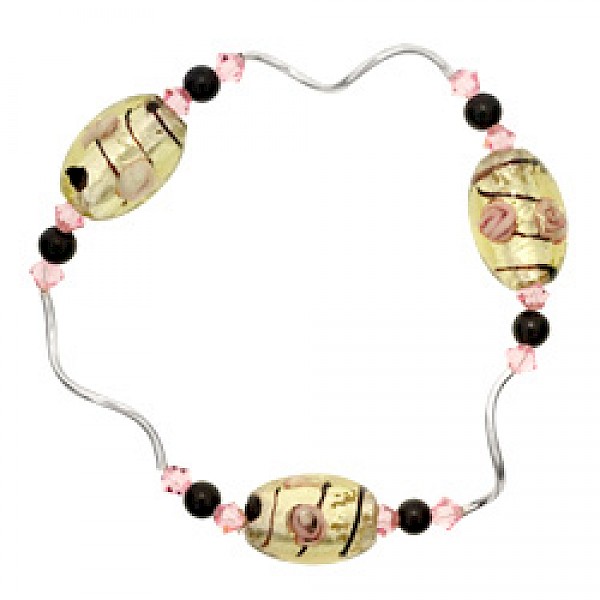 Green Glass Beads Bracelet