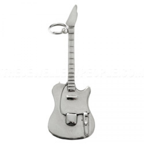 Guitar Silver Pendant - PT490