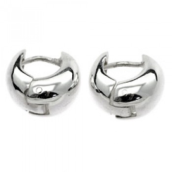 Gypsy Solid Silver Hoop Earrings - 13mm