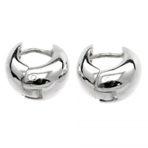Gypsy Solid Silver Hoop Earrings - 13mm