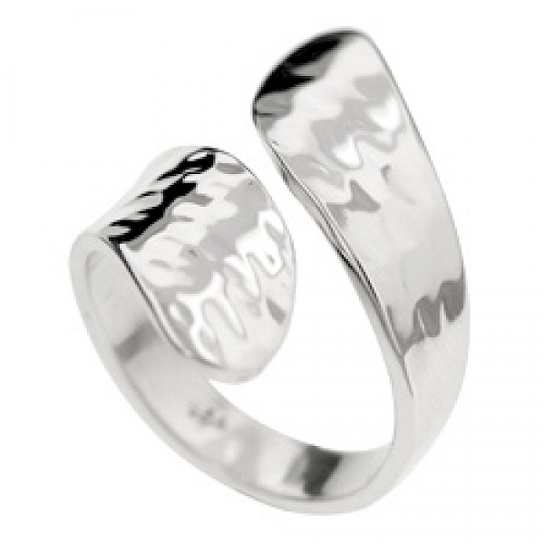 Hammered Silver Wrap Ring - RG160