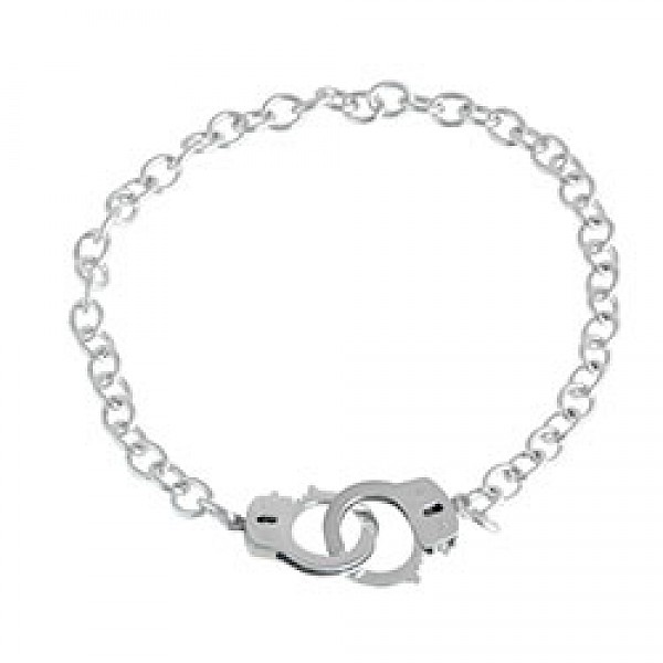 Handcuffs Silver Necklace