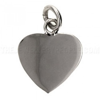 Heart Engravable Silver Charm