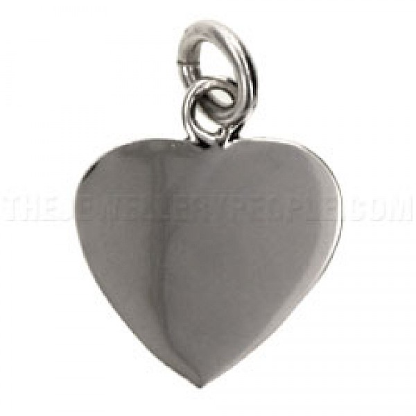 Heart Engravable Silver Charm