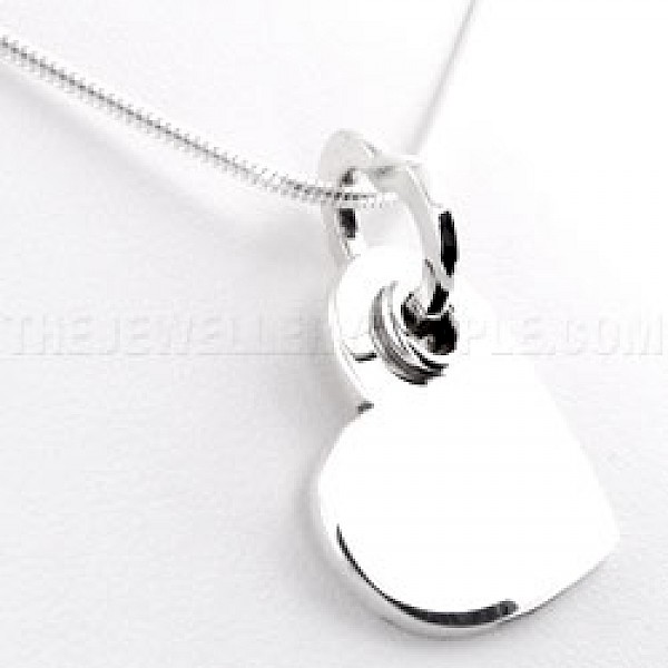 Heart Link Silver Pendant - PT158