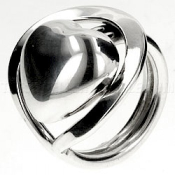 Heart Loop Silver Ring