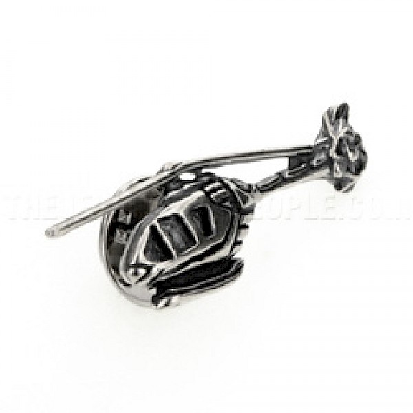 Helicopter Silver Pin