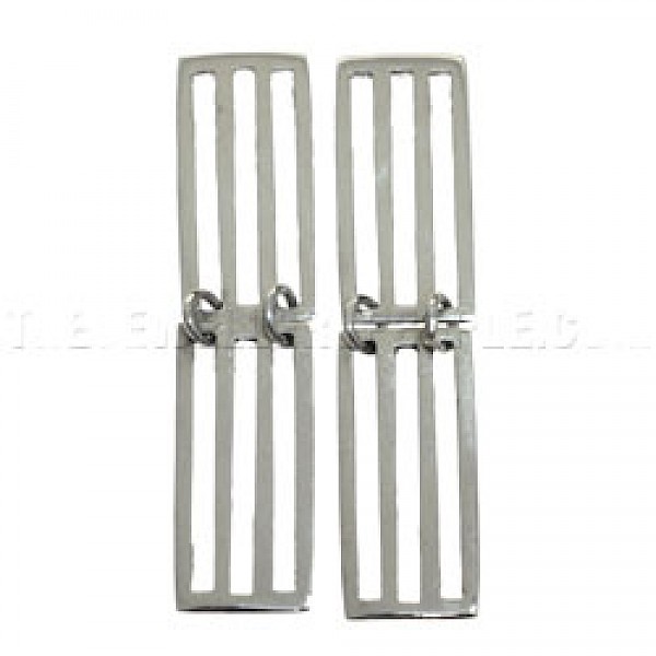 Hinged Gate Silver Earrings