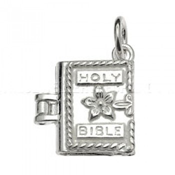 Holy Bible Silver Charm