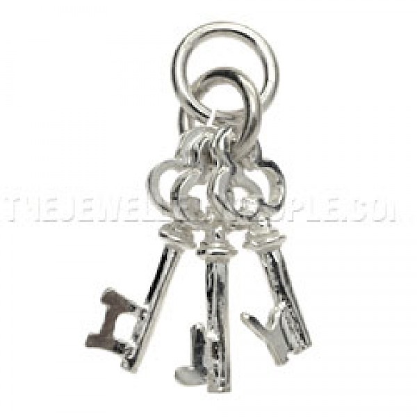 I Love You Keys Silver Charm - 4994
