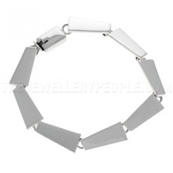 Inline Triangles Silver Bracelet