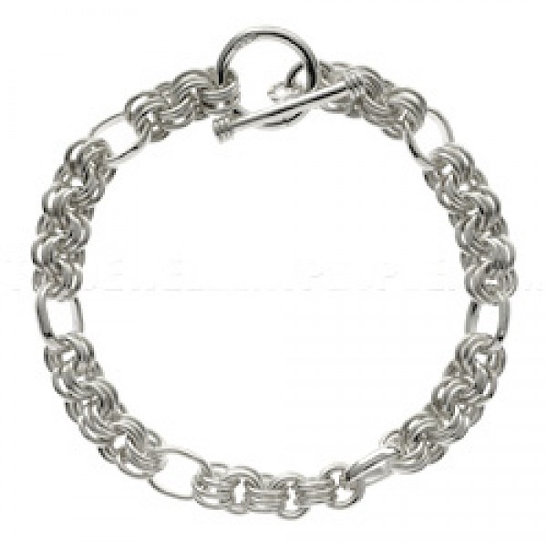 Jump Rings Silver Chain Bracelet