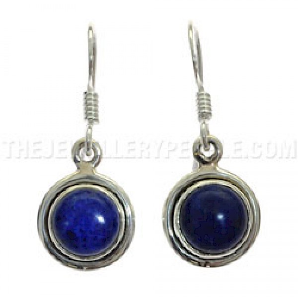 Lapis Lazuli & Silver Set Earrings - 10mm