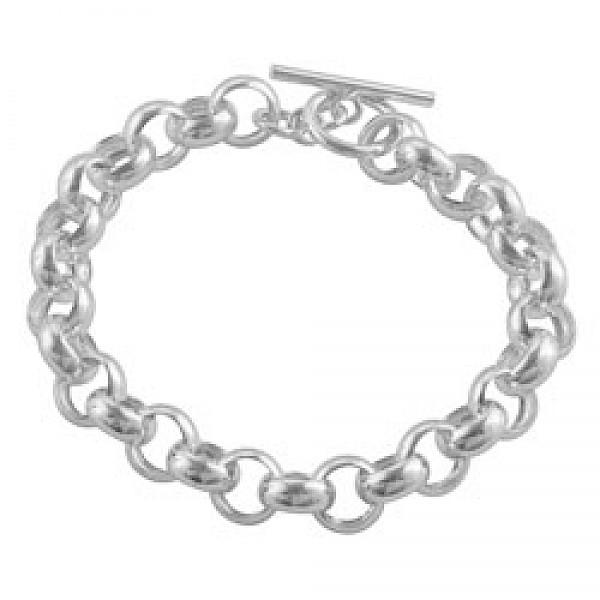 Large Belcher Chain Silver Bracelet