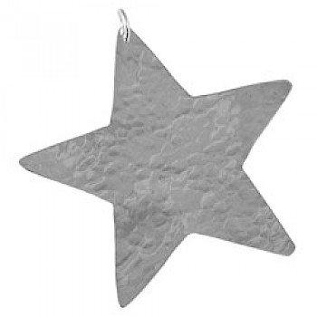 Large Hammered Star Pendant - PT088