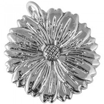 Large Silver Flower Pendant