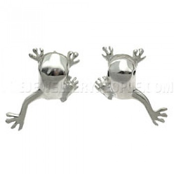 Leap Frog Silver Earrings - 29mm Long