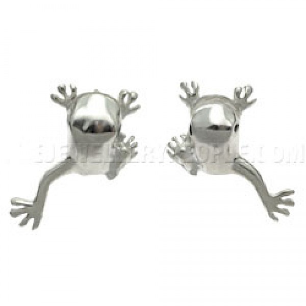 Leap Frog Silver Earrings - 29mm Long