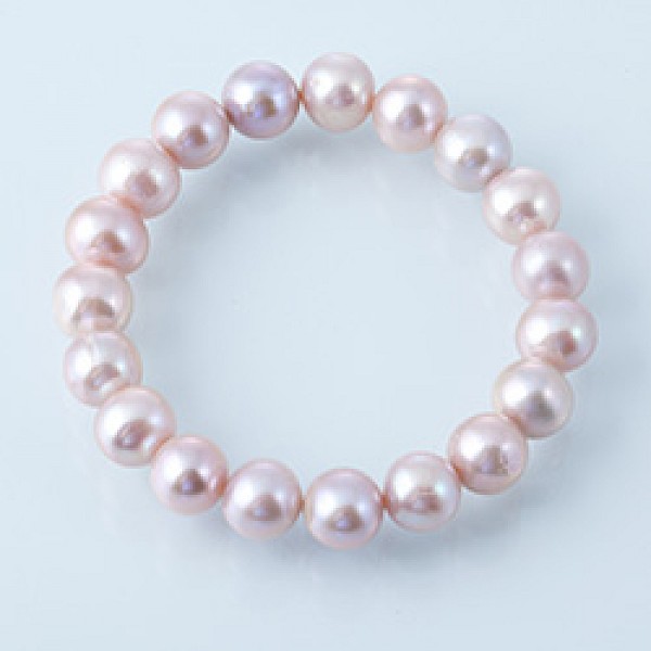 Light Pink Pearl Bracelet - 10MPIEB